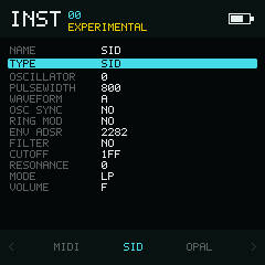 NullPerator SID instrument settings
