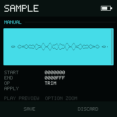 NullPerator Sample Editor waveform and markers